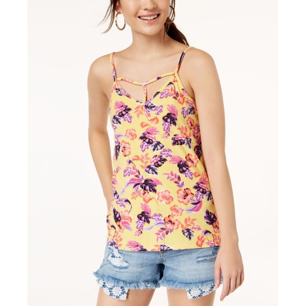 Ultra Flirt By Ikeddi Juniors Printed Two Way Tank Top